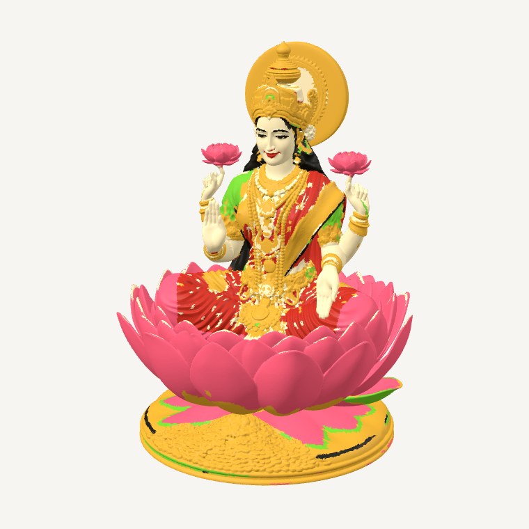 Lakshmi sur le lotus