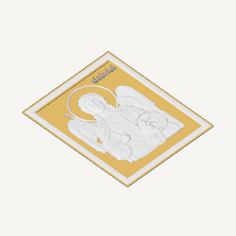 Portrait lithophane · Saint Gabriel