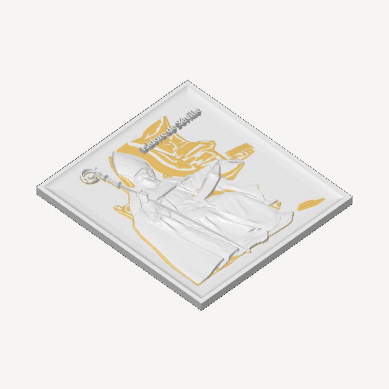 Portrait lithophane · Saint Isidore